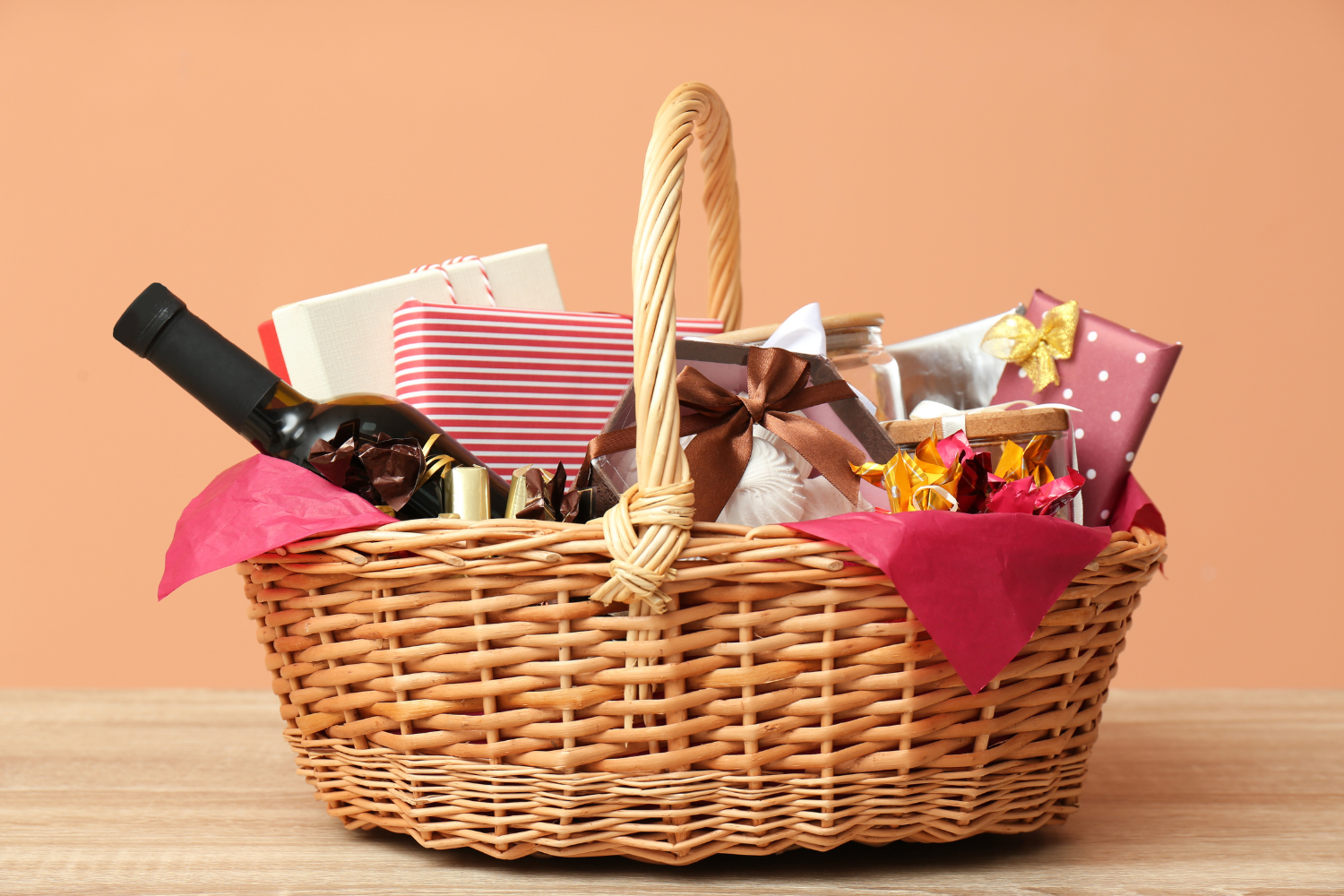 Fruit-Infused Wine Gift Basket with Wine Glasses