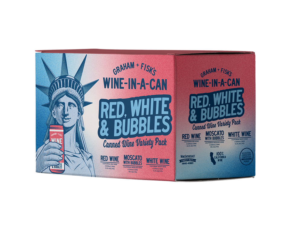 Red, White & Bubbles Graham + Fisk's WineInACan